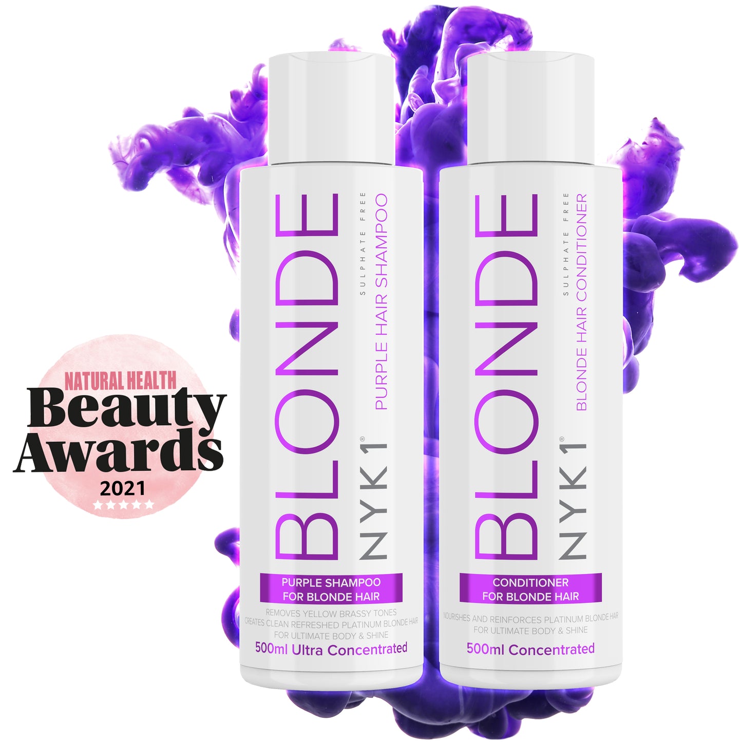 NYK1 Purple Shampoo & Conditioner For Blonde Hair Sulphate Free