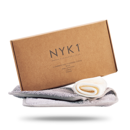 NYK1 Bamboo Face Cloth Flannels Pack of 2 Makeup Remover Washcloth