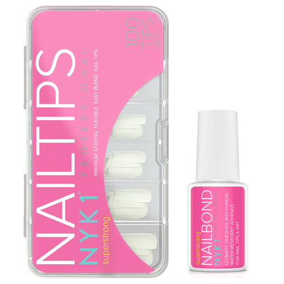 NYK1 Salon Professional Nail Tips (Natural / White)