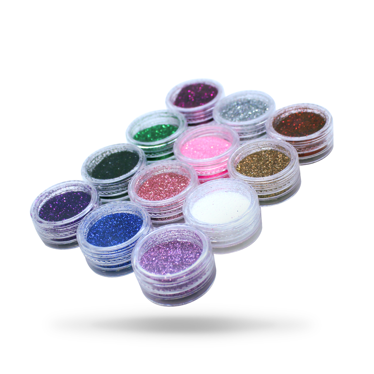 NYK1 Biodegradable Glitter for Gel Nail Art Pots Set ULTRA FINE DUST POWDER