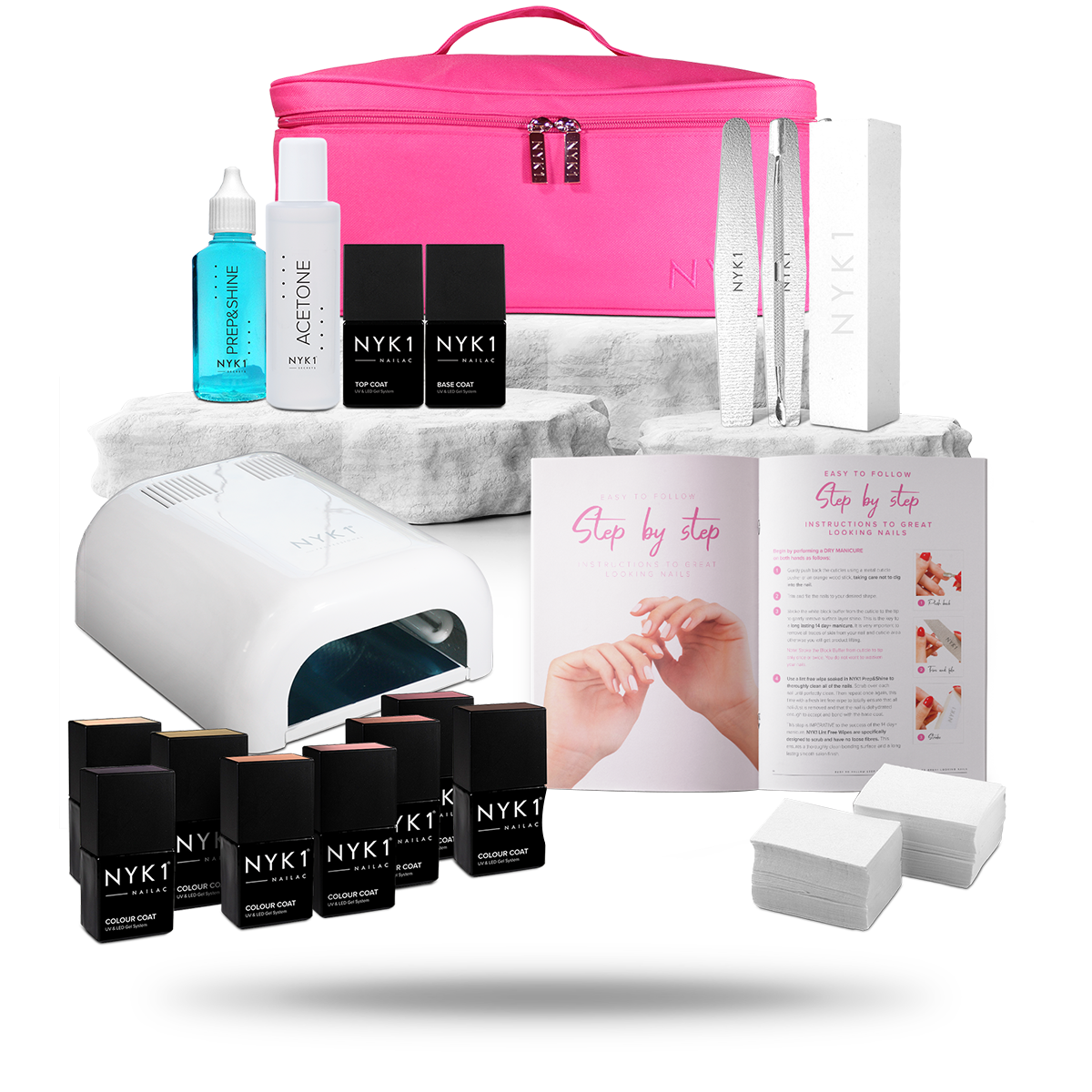 NYK1 Hollywood Gel Nail Starter Kit with 8 Colours Gift Set